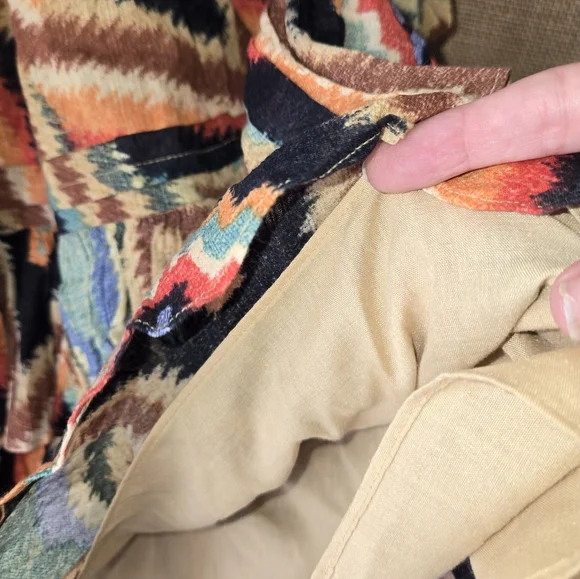 Women's Lauren Ralph Lauren Multicolor Ruched Waist Tiered Skirt Size 12 EUC - Picture 6 of 7